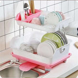 2 Tier Plastic Dish Rack (2 Tier)