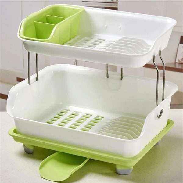 2 Tier Plastic Dish Rack (2 Tier)